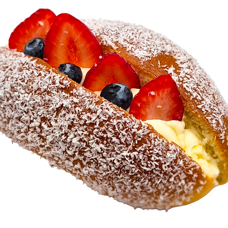 Fresh Fruit with Coconut Cream Bun